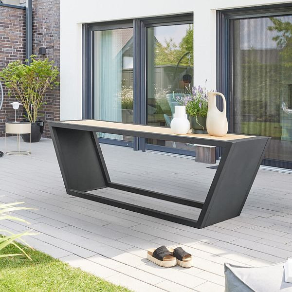 HOME DELUXE Sitzgarnitur aus Stahl KOBON Anthrazit, 1 x Tisch, 73249