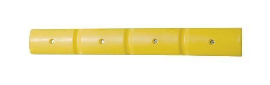 DENIOS Wand-Schutzprofil 1000, aus Polyethylen (PE), gelb, 1000 x 50 x 125 mm, Set = 2 Stück, 180153