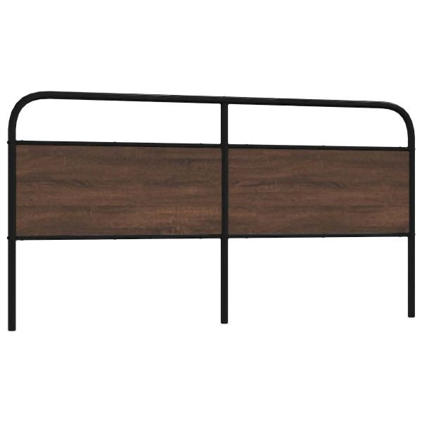 vidaXL Kopfteil Braun Eichen-Optik 190 cm Stahl und Holzwerkstoff, 4100344