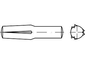 Steckkerbstifte DIN 1474 Stahl 2,5 x 10 VE=S (250 Stück)