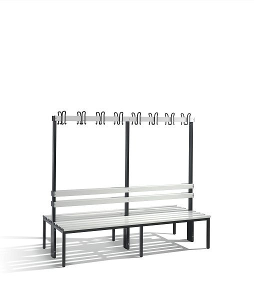 C+P Garderobenbank doppelseitig Basic, H1650xB1960xT750mm, 8052-200 S10005