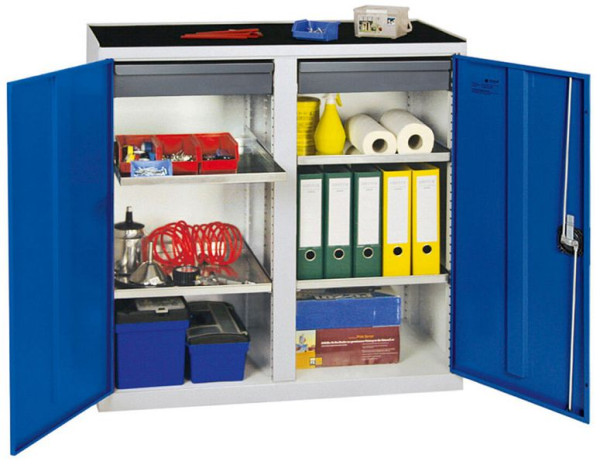 stumpf Werkzeug- und Materialschrank Serie 3000, 7035/5010, 2 Schubladen 100 mm, 4 Wannenboden, 3002274