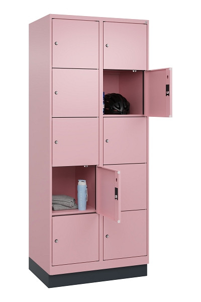C+P Schließfachschrank Evolo PLUS, mit Sockel, 10 Fächer, 1950x800x500mm, 3015/3, 049020-225 S10024