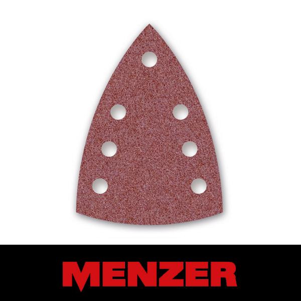 Menzer Klett-Schleifblatt, 100 x 150 mm, 7 Loch, Körnung 80, Normalkorund, VE: 50, 261041080