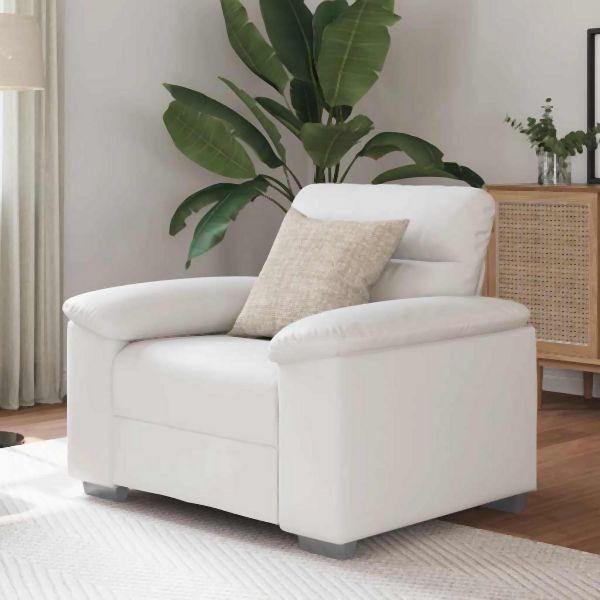 vidaXL Sessel Weiß 60 cm Abmessung Kunstleder, 4105332, 8721158692412