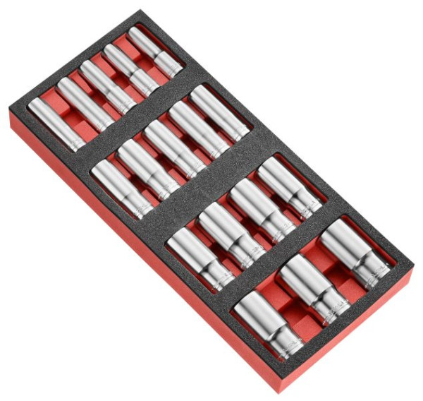 Facom Schaumstoffmodul - Serien 3/8", 1/2", Steckschlüssel, lang, 13-teilig, MODM.HLA2PB