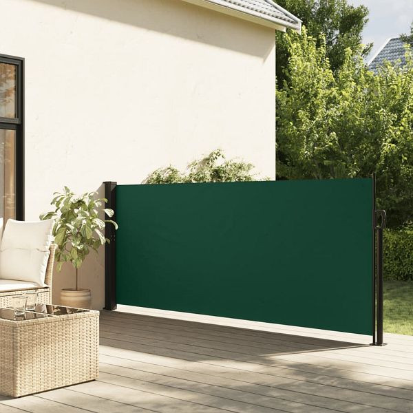 vidaXL Seitenmarkise Ausziehbar Dunkelgrün 120x300 cm, 4004290