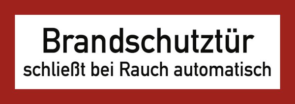 Moedel Brandschutztür schließt bei Rauch automatisch, Folie, 297x105 mm, 57235