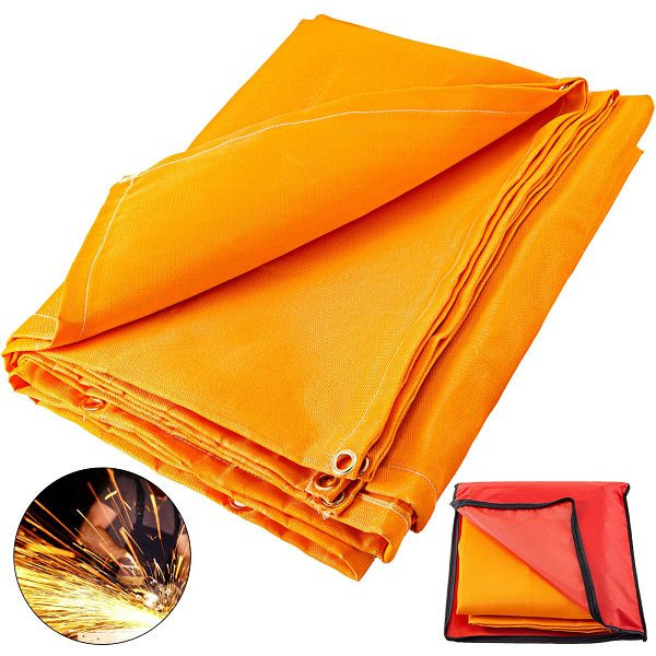 VEVOR Schweißdeck Schweißschutzdecke 10 x 10 Weldinger Schweißzubehör Hitzeschutzgewebe orange, HT10X10JS00000001V0