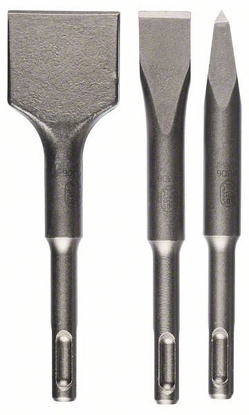Bosch Kurzmeißel-Set mit SDS plus, 3-teilig, 140, 140 x 20, 140 x 40 mm, 2608690180