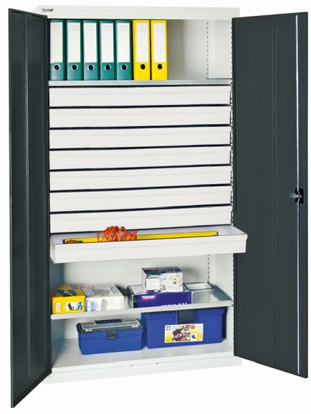 stumpf Werkzeug- und Materialschrank Serie 2000, 7035/7016, 8 Großraumschubladen, 2008171