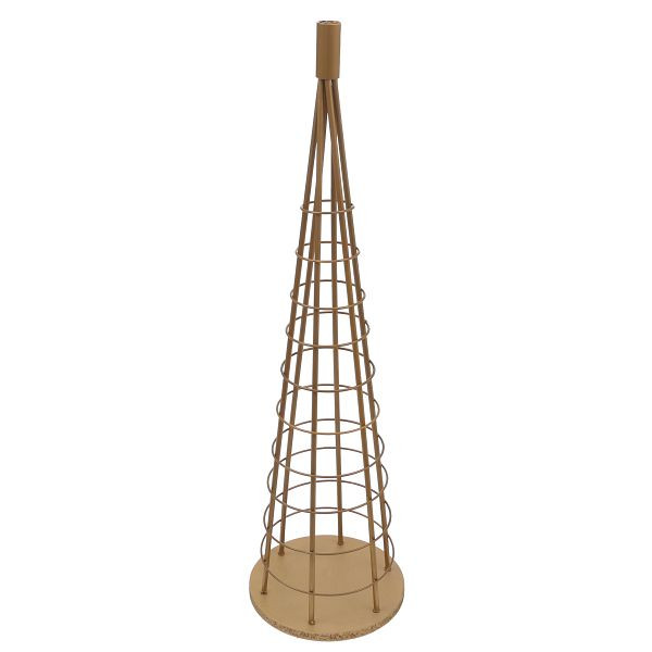 Mendler Deko-Baum HWC-O91, Weihnachtsbaum Schmuckbaum Weihnachtsdeko Christbaum zum Beschmücken, Metall 90cm, goldfarben, 139462