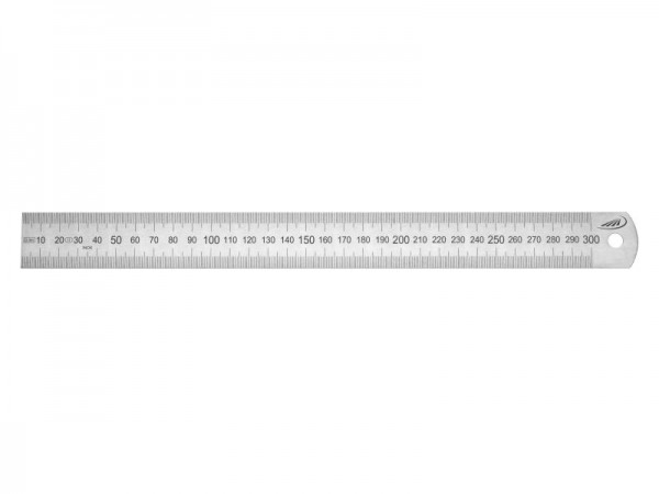 HELIOS PREISSER Biegsamer Stahlmaßstab, rostfreier Stahl, Teilung: 1/2 mm, 1500 x 30 x 1,0 mm, 460230