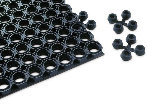 DENIOS Verbindungselement für Schmutzfangmatte OM mit 23 mm Stärke, schwarz, VE: 10 Stück, 123234