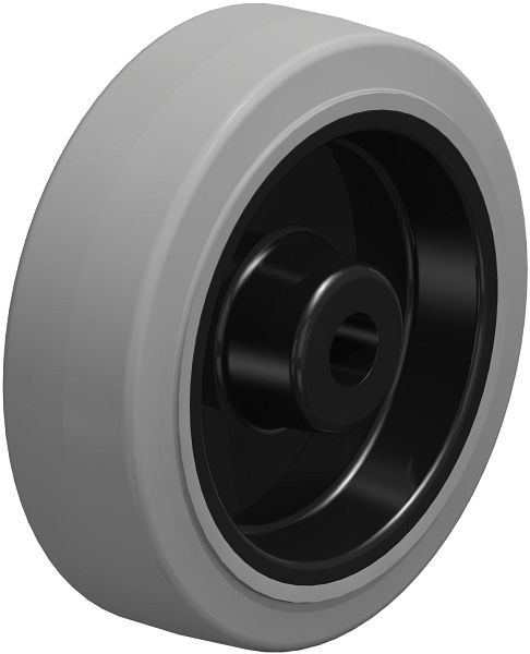Blickle POEV 125/15XR-SG Rad aus Elastik-Vollgummi, Grau, 8870