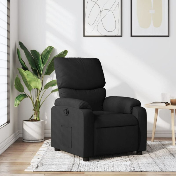 vidaXL Relaxsessel Schwarzer Stoff, 3205682, 8721012181700