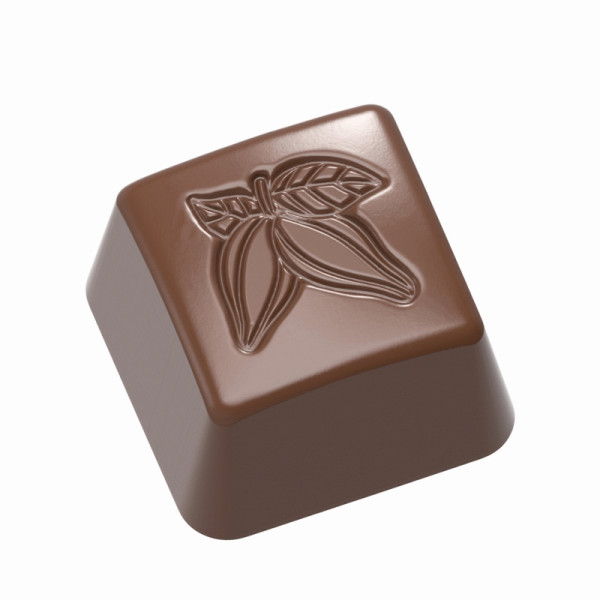Schneider Schokoladen-Form Praline mit Kakaobohnenprägung, 26x26x16 mm, 275x135 mm, 421637