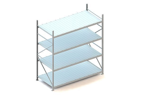 Meta MINI-RACK GR 2500x2200x1050 mm, verzinkt, mit Stahlpaneele, Bodenanzahl: 4, 20051305