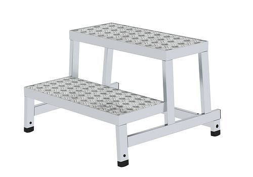 Krause Arbeitsplattform aus Aluminium, Grundmodul, 2 Stufen, 274520