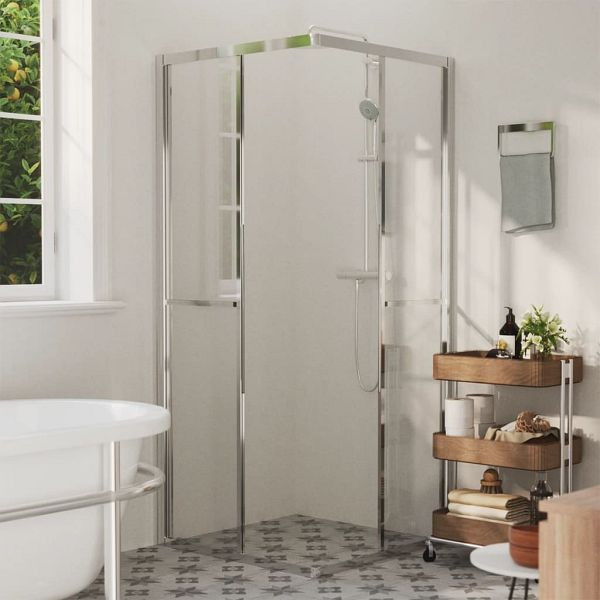 vidaXL Duschkabine ESG 80x80x180 cm, transparent, 150758