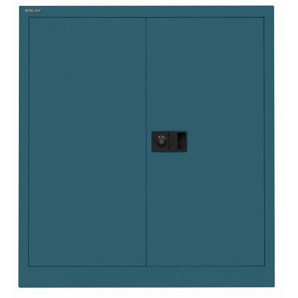 Bisley Flügeltürenschrank UNIVERSAL, 1 Fachboden für 2 Ordnerhöhen, Breite 914 mm, 653 ozeanblau, E402A01653