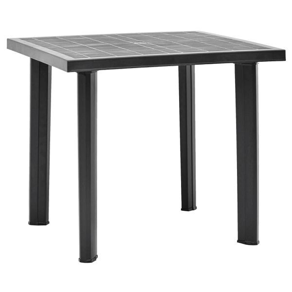 vidaXL Gartentisch Anthrazit 80 x 75 x 72 cm Kunststoff, 48804