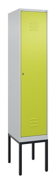 C+P Umkleidespind Classic PLUS mit Mitteltrennwand, Gestell, 2120x400x500mm, 7035/0024, Zylinderschloss, 0800307-12F S10025
