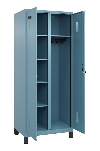 C+P Wäsche-/Garderobenspind Evolo PLUS, mit Füßen, 2 Abteile, 1950x800x500mm, 0, Drehriegel, 049610-22 S10021