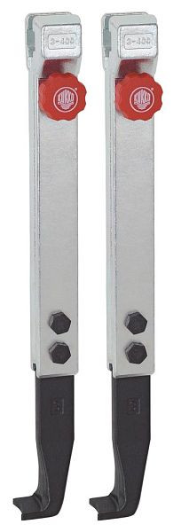 KUKKO 2 schmale, schnellverstellbare Abzughaken (Paar), Hakenlänge: 400 mm, 3-403-P