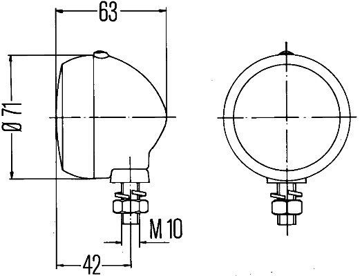 HELLA Positionsleuchte, Halogen, 12V, Anbau/geschraubt, Lichtscheibenfarbe: glasklar, vorne rechts/vorne links/links/rechts, 2PF 001 648-161