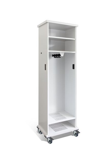 C+P Stahl-Garderobenschrank Serie 98, als Patientenschrank, H1850xB573xT407 mm, Weiß, 98300-00 S10000