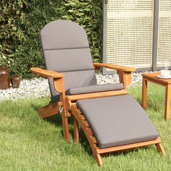 vidaXL Adirondack-Gartenstuhl mit Fußstütze Massivholz Akazie, 360034