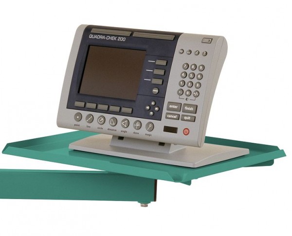 Manuflex Ablageboard, drehbar für CANTOLAB und ALU, BxT 570 x 370 mm, mit Doppelgelenk-Schwenkausleger, Graugrün, ZB8236.0001