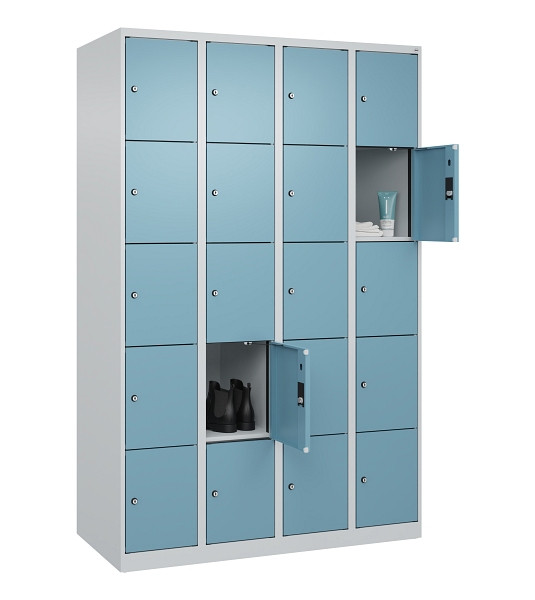 C+P Schließfachschrank Evolo PLUS, 20 Fächer, 1850x1200x500mm, 7035/0010, 049000-405 S10009