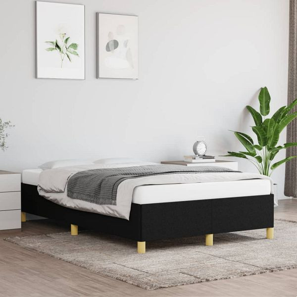 vidaXL Bettgestell Schwarz 120x200 cm Stoff, Polyester, 347151
