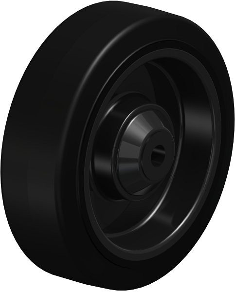 Blickle POEV 125/10K Rad aus Elastik-Vollgummi, Schwarz, 558544