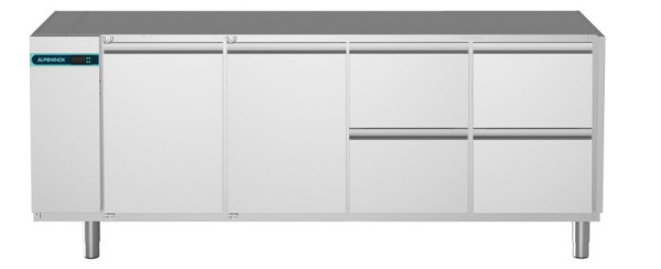 ALPENINOX Kühltisch, 4 Abteile CLO 700 4-7031, für GN 1/1, zentralgekühlt, Umluftkühlung, 402712184