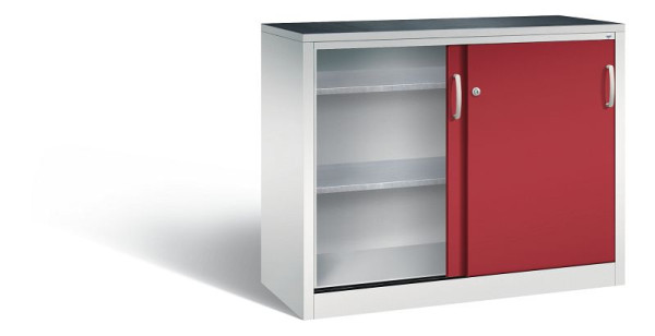 C+P Schiebetürenschrank Acurado, H1000xB1200xT500mm, Farbe: Lichtgrau / Rubinrot, 2056-092 S10013