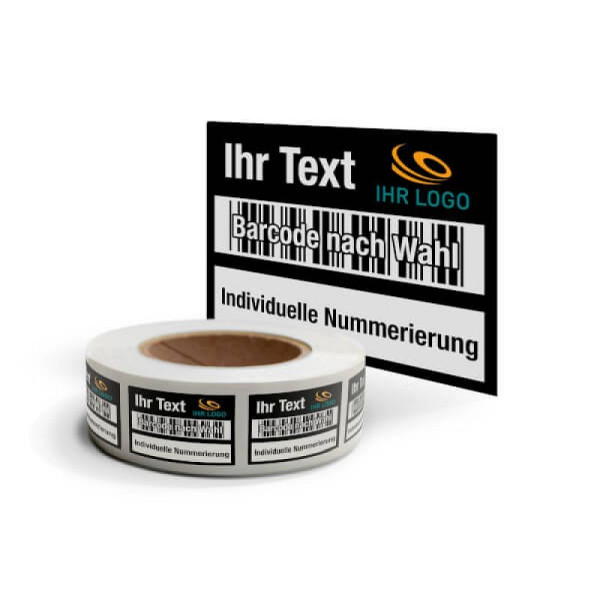 Stein HGS Individuelles Inventarschild mit Barcode, Schachbrettfolie, Schachbrettfolie, VE: 1000 Stück, 60064.0003