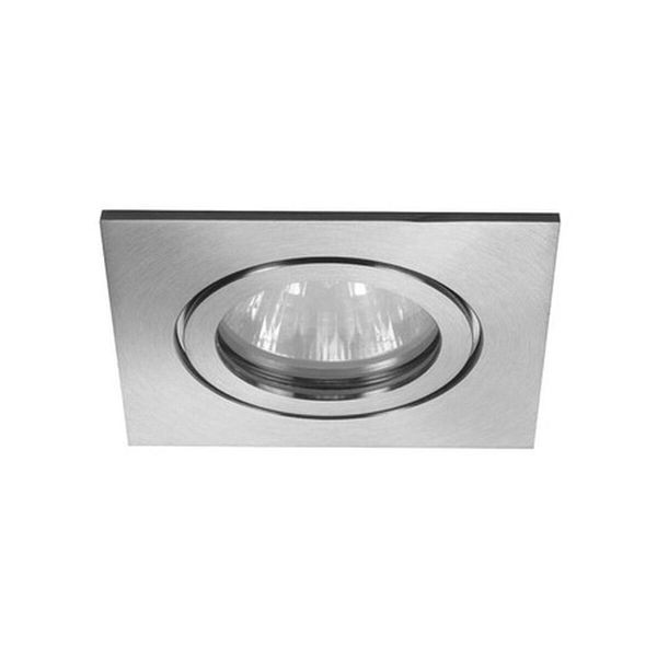 Brumberg Einbaustrahler 35W NV GX5,3 weiß mit Konverter breit IP54 Steck, quadratisch, 104021