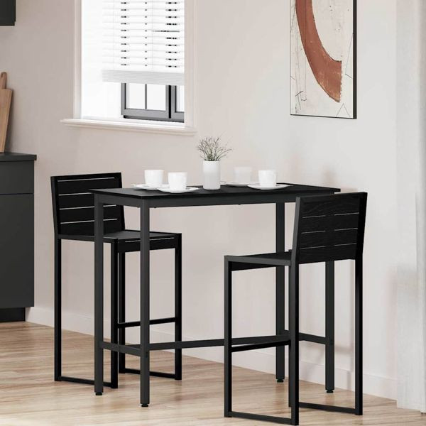 vidaXL Tisch Schwarz Eichen-Optik 100 x 50 x 90,5 cm, 873732