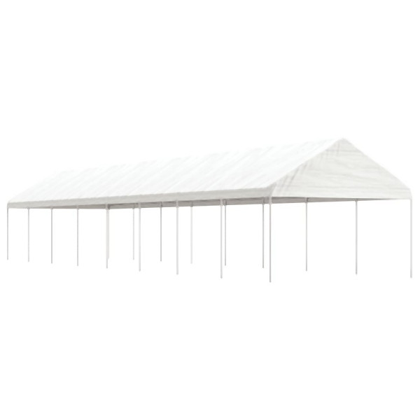 vidaXL Pavillon mit Dach Weiß 17,84x4,08x3,22 m Polyethylen, 3155516