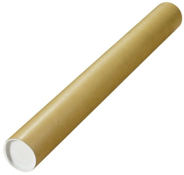 ColomPac Versandrohre mit vormontierten Verschlusskappen, Ø 80 x 750 mm, braun, 10 Stück, 30001359