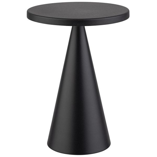 APS Tischleuchte "CONE", Akku-Leuchte, inkl. Ladestation, USB-Ladekabel und Fernbedienung, Höhe 18 cm, Schwarz, 17111