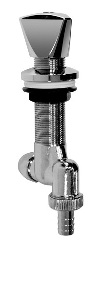 Benkiser Spülventil Untertisch-Montage 3/4", mit Schlauchverschraubung und 1/2 Zoll Quetschverschraubung Durchmesser 10 mm seitlich, 7291034