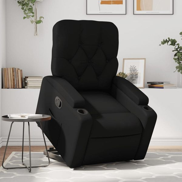 vidaXL Relaxsessel mit Aufstehhilfe Schwarz Kunstleder, 3204772