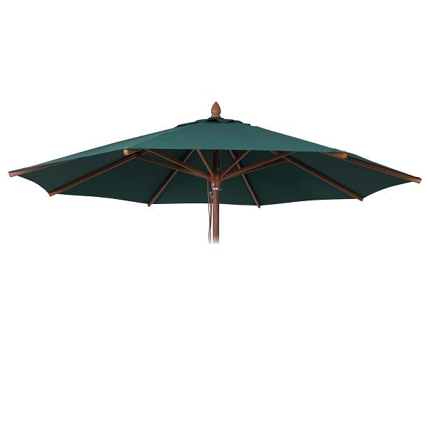 Mendler Ersatz-Bezug für Gastronomie Holz-Sonnenschirm HWC-C57b, Sonnenschirmbezug, rund Ø3m Polyester 2kg, dunkelgrün, 120500