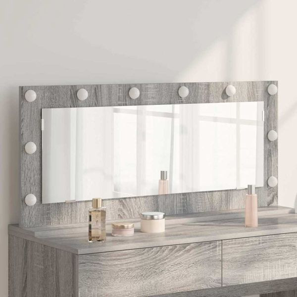 vidaXL Kosmetikspiegel mit Spiegel Graues Sonoma 100 x 45 x 18 cm, 868330