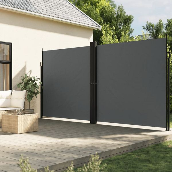 vidaXL Seitenmarkise Ausziehbar Anthrazit 220x600 cm, 4004673