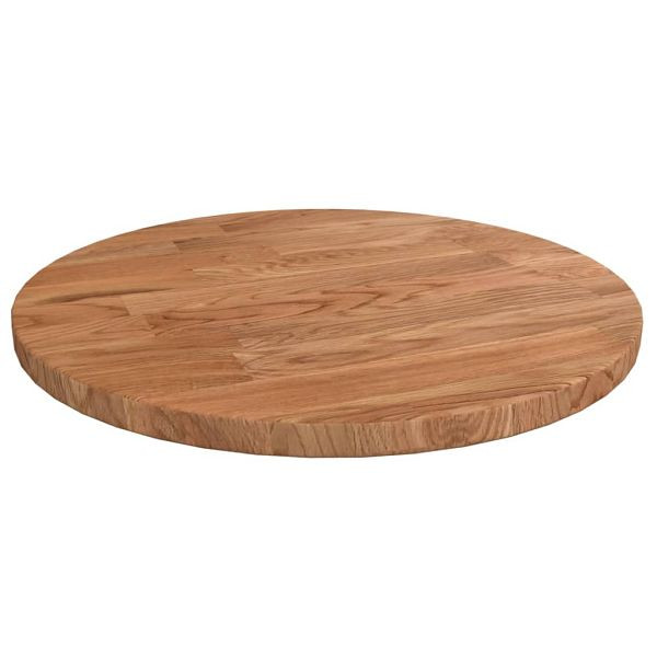 vidaXL Runde Tischplatte Hellbraun Ø30x1,5 cm Behandeltes Eichenholz, 342958